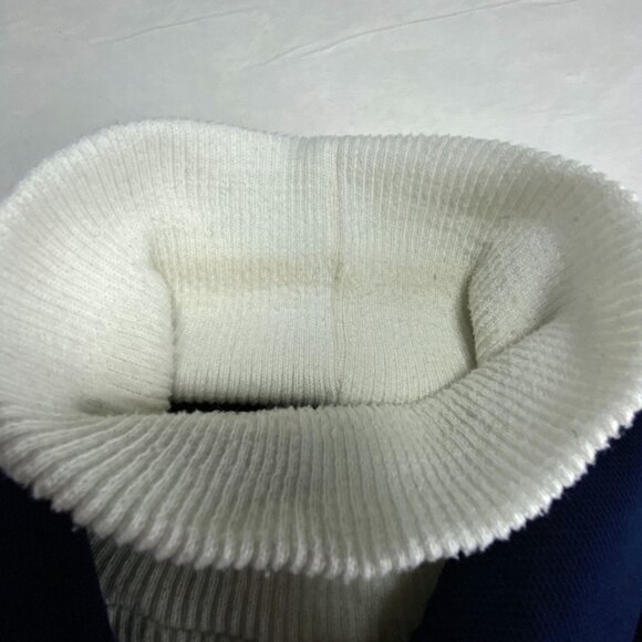 Vintage David Homison Turtleneck Mod Long Sleeve Shirt Mens Medium Navy Blue - Picture 4 of 11